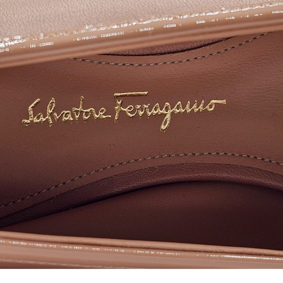 Salvatore Ferragamo Myrna Leather Embellished Ballet Flats 9.5 $695 - Picture 7 of 11
